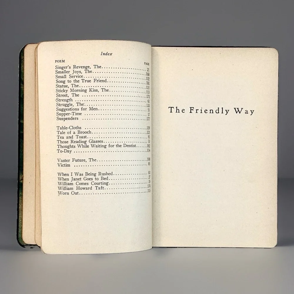 The Friendly Way Edgar A Guest 1931 Poetry Book Hardcover Reilly Lee Antique
